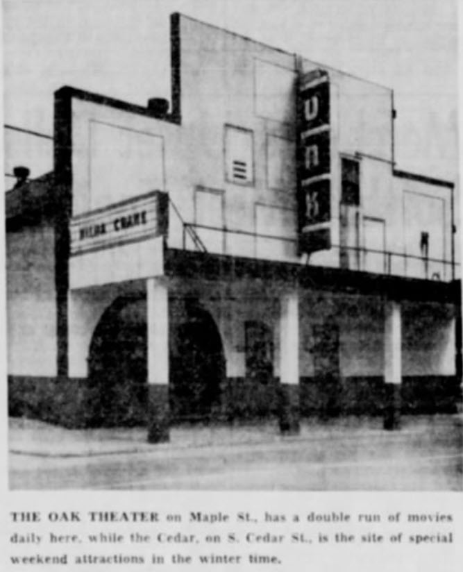 Oak Theater - Old Newspaper Article